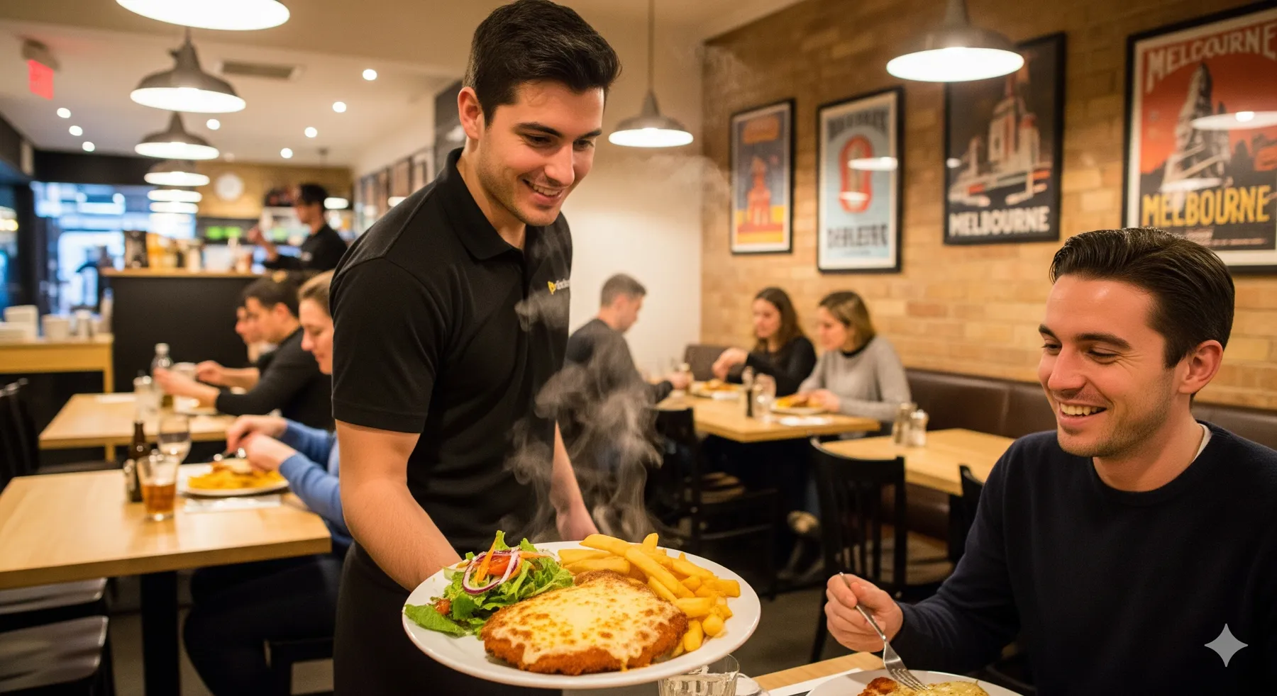Affordable delicious meal being served at a budget-friendly Melbourne CBD restaurant