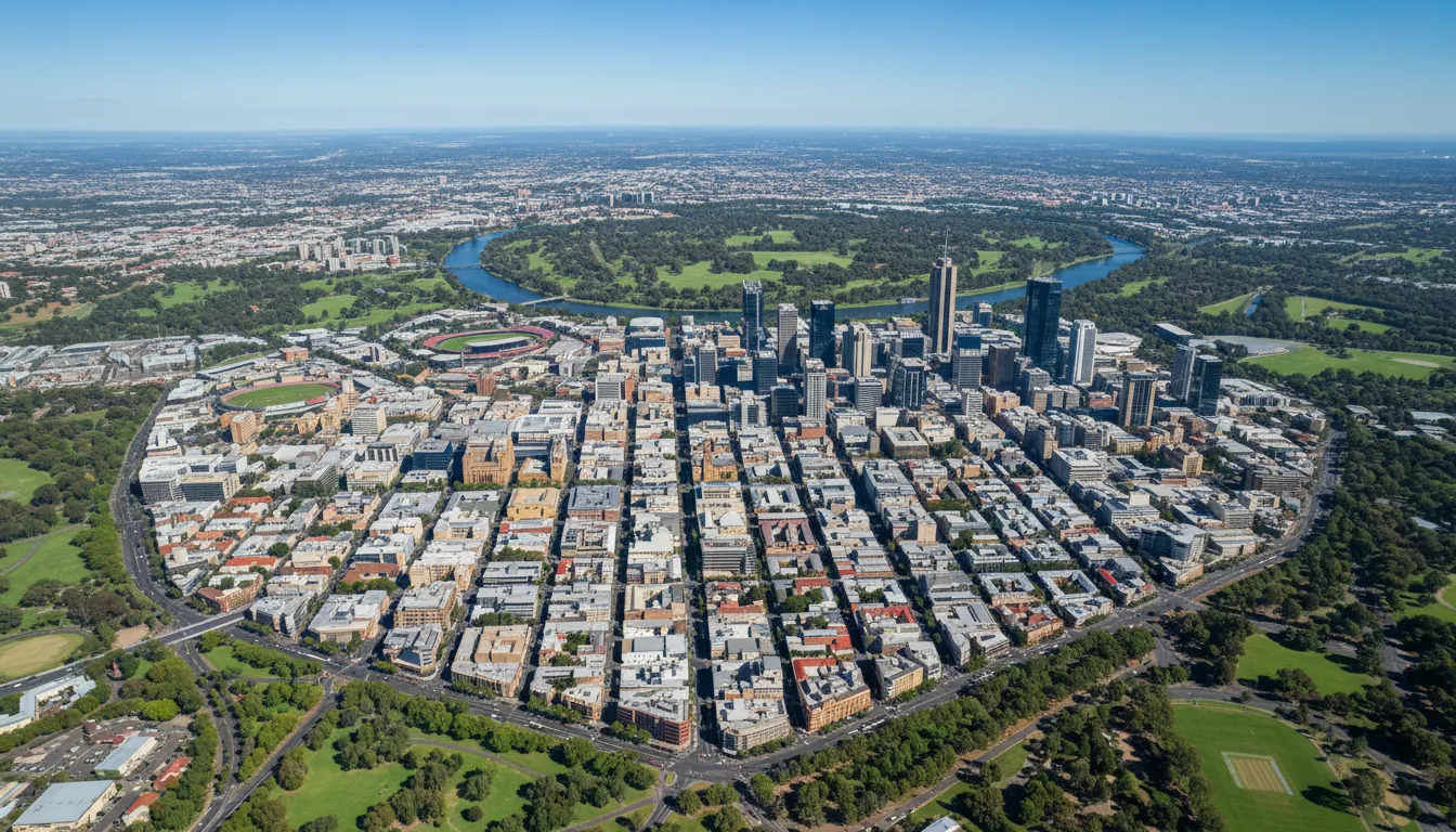 Image: An aerial view of Adelaide